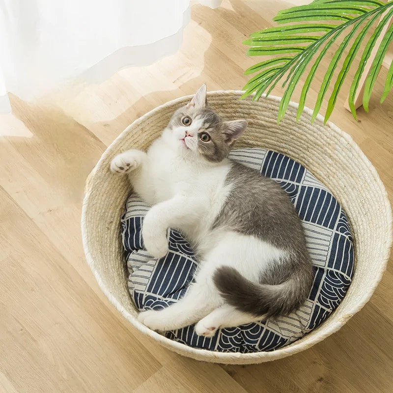 Lit de Paille pour Chat