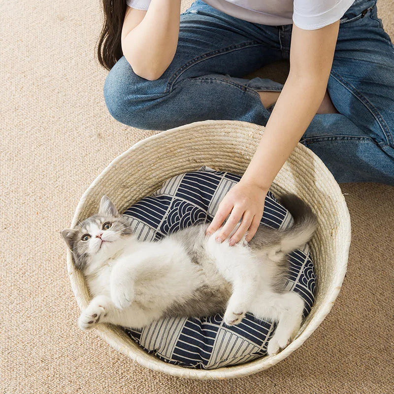 Lit de Paille pour Chat